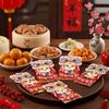 6pcs Mixed Pattern Cartoon Red Envelope Hongbao Thickened Lucky Money Bag Traditional Blessing Money Bag Chinese New Year