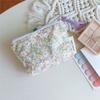 Summer Fresh Floral Print Cotton Coin Purse Mini Storage Small Cloth Bag Headphone Bag Travel Cosmetic Pouch Make Up Storage Bag