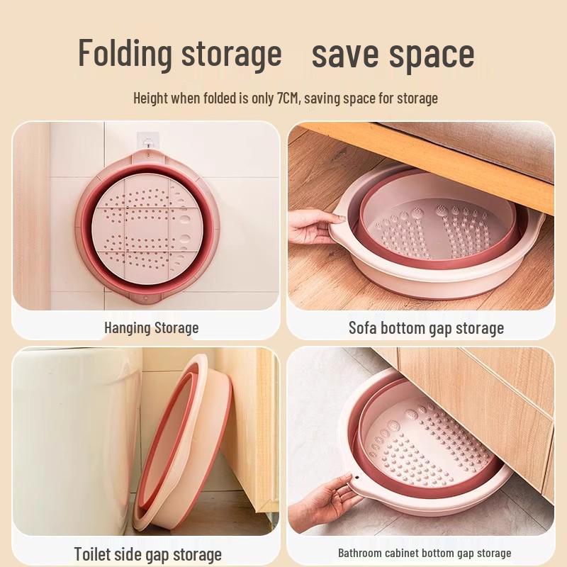 Portable Foldable Foot Bath: Household Basin for Foot Soaks and Massages