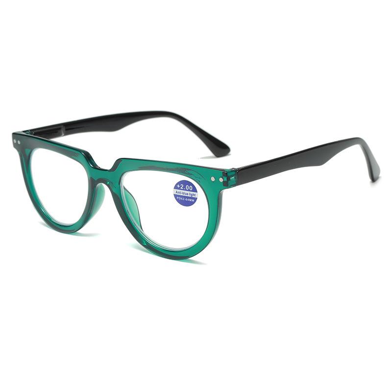 Comfortable Anti-Blue Light Retro Reading Glasses with Metal Studs - European & American Style