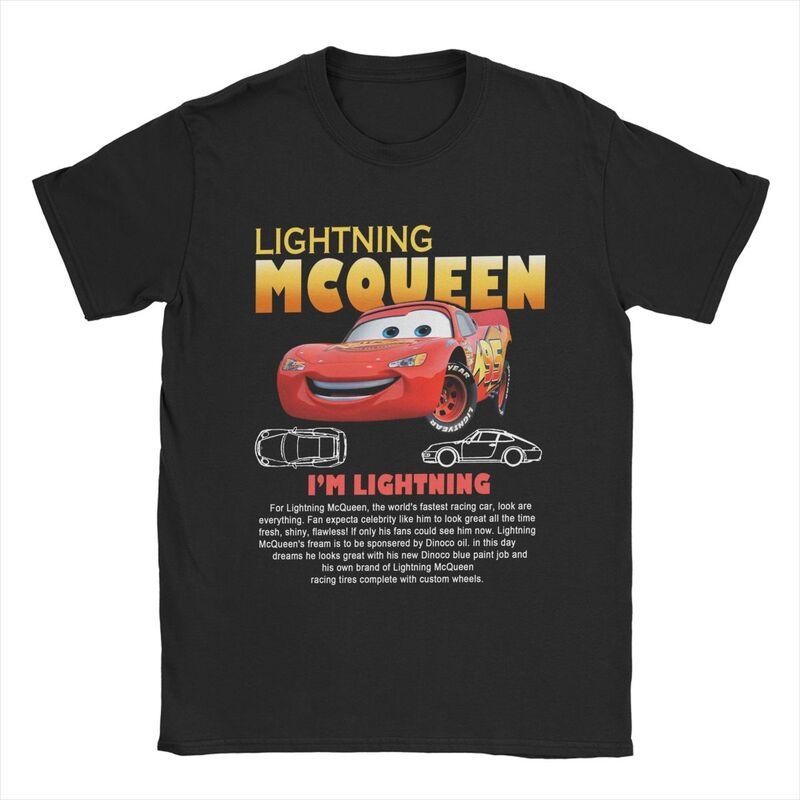 Men Women Lightning Car Mcqueen Sally Couple T-Shirt Merch Vintage Pure Cotton T Shirt Tops Christmas Gifts
