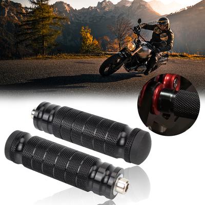 Motorrad Fußrasten hinten 2 Stück Pedal des Rücksitzes Motorrad Hintere Fußrasten Fußstützen Universal CNC Gewinde Hintere Satz Pedale