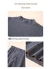 Men's Thermal Fleece-Lined Mid-Neck Underwear Set for Cold Weather