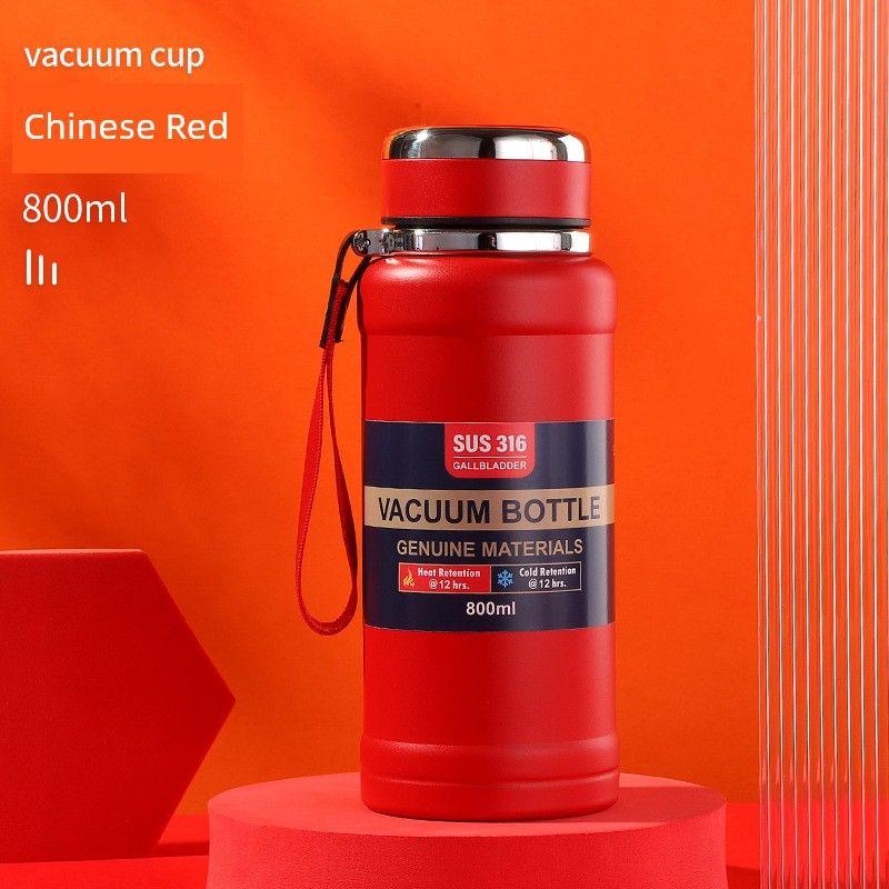 Japanese Imported Muj316 All-Steel Large-Capacity Thermos Cup for Outdoor Tea Brewing, Men's Water Bottle for Hiking, Sports, and Fishing