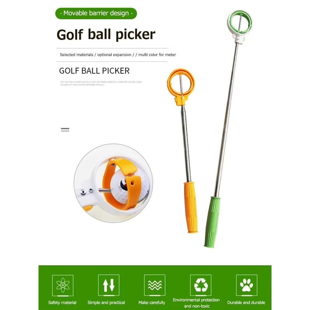 Double Ring Golf Ball Picker Adjustable Portable Golf Ball Catcher Golfers