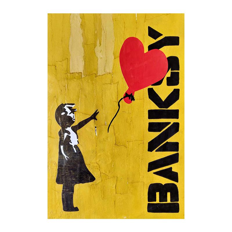 Banksy Girl with Balloon Graffiti Contemporary Print Poster Wall Canvas Art Sample Painting for Living Room Home Decor Cuadros