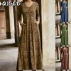 Fashion Autumn Winter Long Sleeve V-Neck Casual Dresses