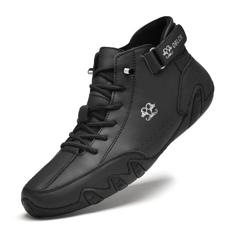 

Мужская обувь, новая весенне-летняя, дышащая кожа, мягкая подошва, повседневная, британский стиль, средний верх 48