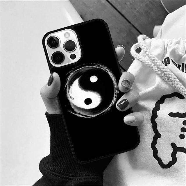 Graffiti Yin Yang Silicon Coque Shell For iPhone 17 Air 15 16 14 13 12 Pro Max 11 Pro Max Plus Phone Case Cover