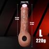 Penis Ring Cock Sleeve Male Penis Enlarger Extender for Men Realistic Dildo Cock Ring Lock the Sperm Male Penis Training Sex Toy