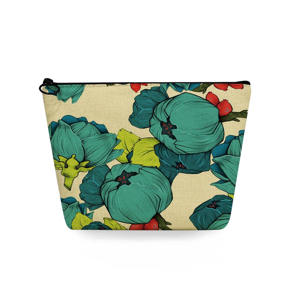 Women Flower Print Cosmetic Bag Toiletries Organize Travel Storage Case 6747