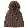 Basic Quench Loveable Heavy Cable Watch Knit One Size Fits Brown Pom-Pom Hat, Women's, All,