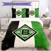 Parure de lit 3 pièces avec housse de couette (1*Housse de couette + 2*Taie d'oreiller, sans noyau), Ensemble de literie doux toutes saisons imprimé Borussia Mönchengladbach, Cadeau de décoration pour chambre à coucher à la maison