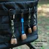Random Outdoor Hiking Metal Bear Bell Portable Anti-Bear Alert Device with Paracord Lanyard Hook for Camping Hunting Adventure