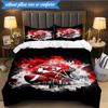 3PCS City Chiefs Emblem Printed Soft Bedding Set,Including 1pc Duvet Cover And 2pcs Pillowcases Perfect for Bedroom, Dormitory, Fan gift