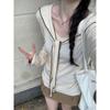 Navy Collar Short Top Women's Spring and Autumn New Long-sleeved Outer Design Shawl Niche Knitted Sweater