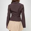 Women Shirt Lapel Long Sleeve Striped Print Shirt Buttons Placket Slim Fit Versatile Tops Daily Wear