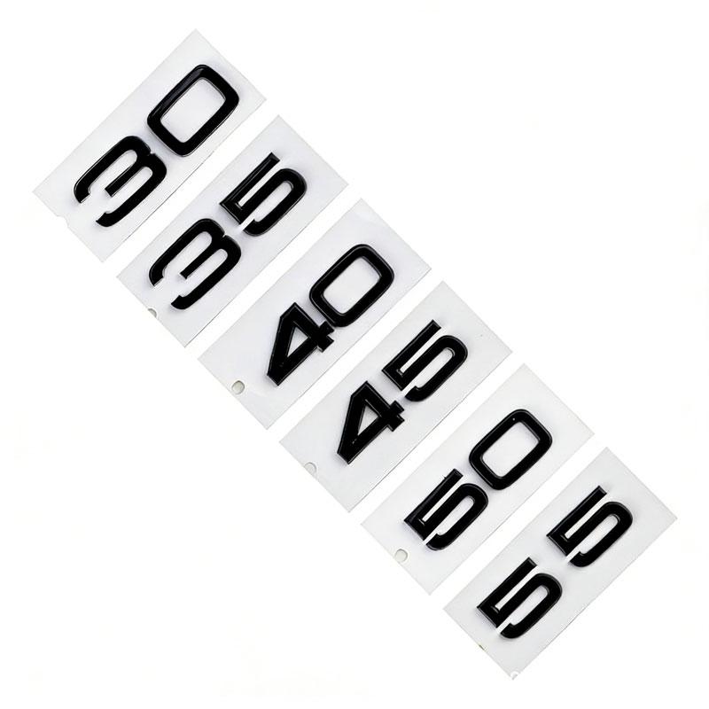 30 35 40 45 50 55 rear trunk displacement number mark car stickers for 136a A4L A5 Q357 A8L refit labels fender side digitala136