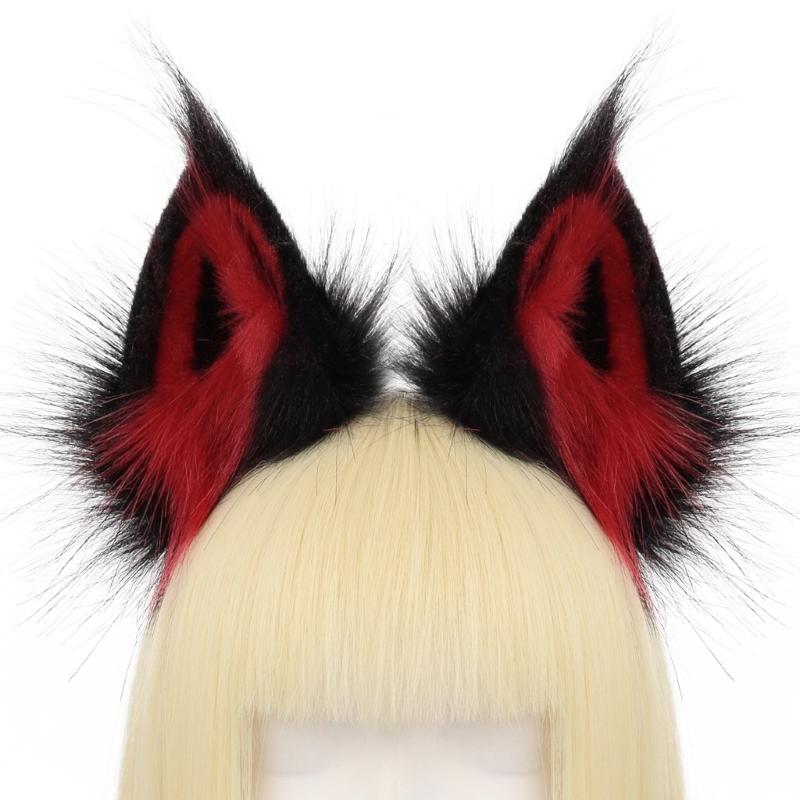 Faux Furs Foxes Wolf Ears Headband Furry Handmade Animal Ears Hairband Headwear Halloween Costume Cosplay Accessories