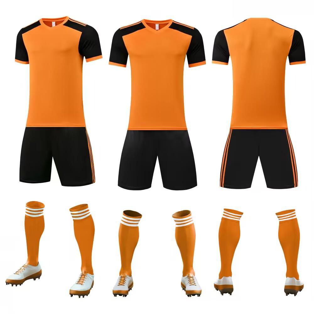 Youth and Adult Team Sports Jerseys: Short-sleeved Football and Training Sets for School Students