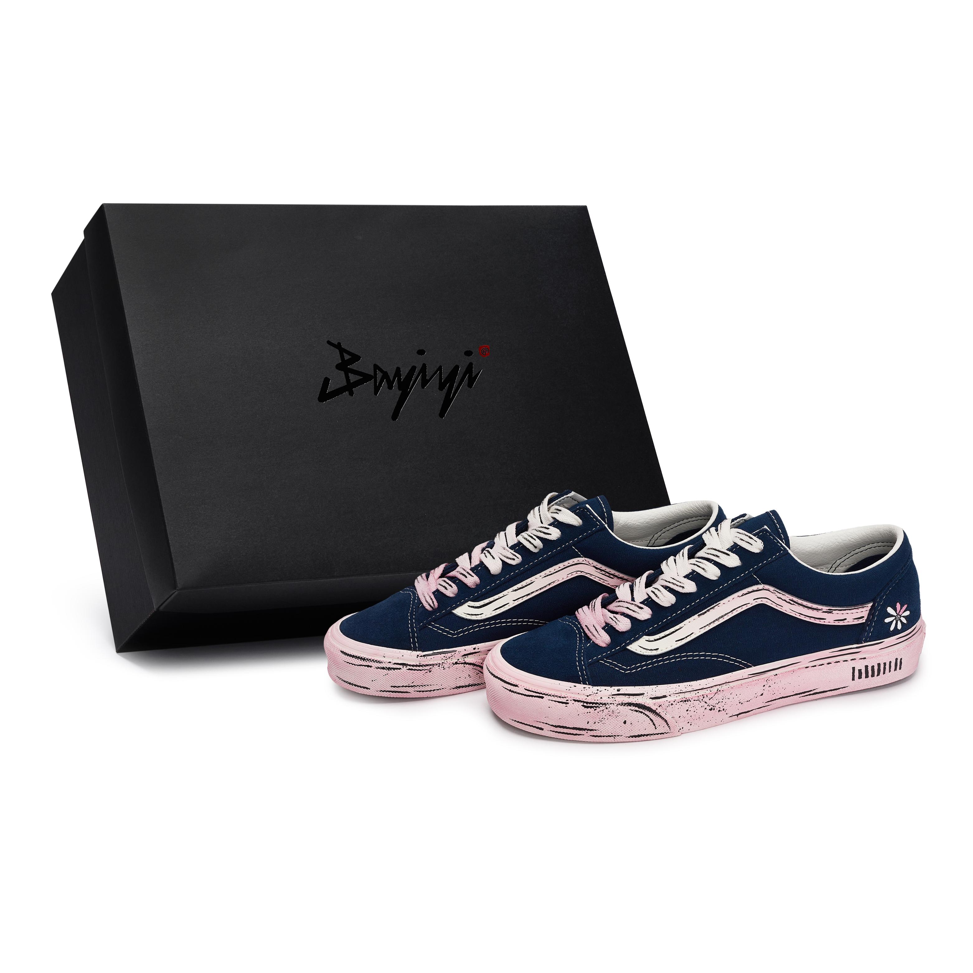 

Vans Style 36 Skateboard Shoes Unisex Low top Blue/White/Pink VN0A3DZ3RFL(Team80-S-BOX) 35