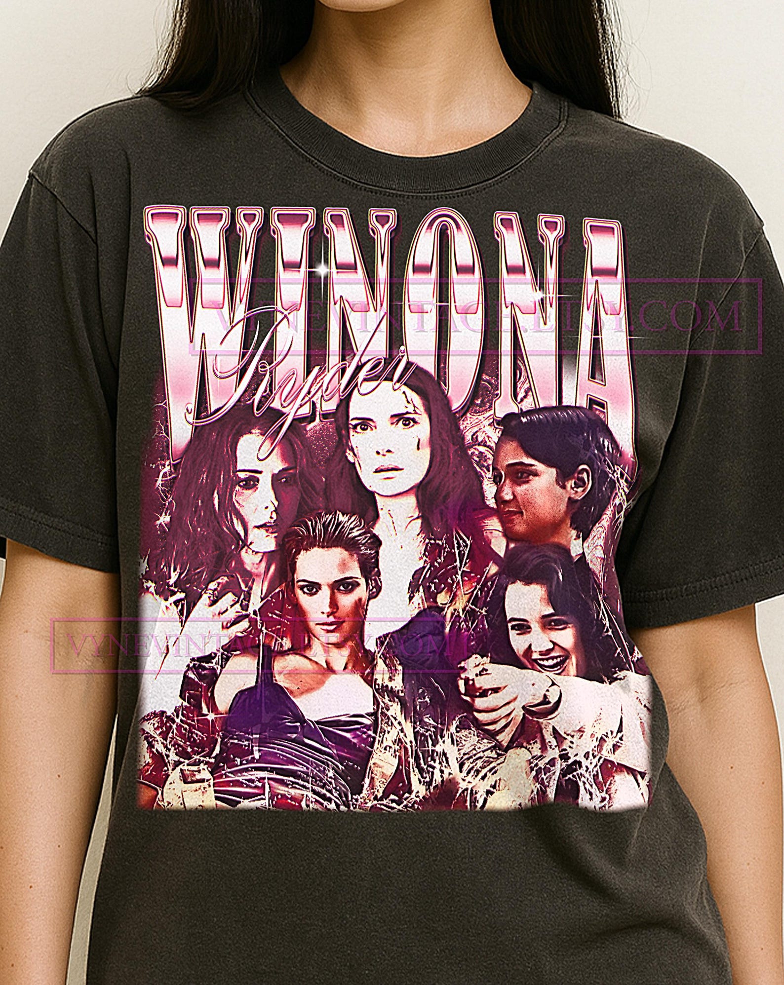WINONA RYDER T-Shirt, Vintage Actress Star Celebrity Performer Tee, 90s Retro Throwback, Winona Ryder Sweater S