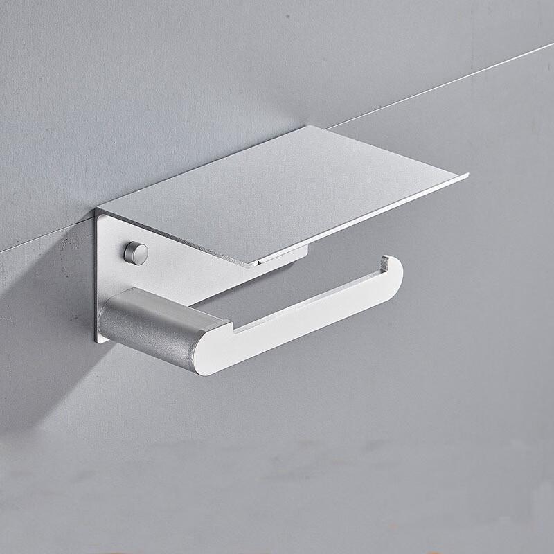 cmaos Black No-Drill Wall-Mounted Toilet Paper Holder