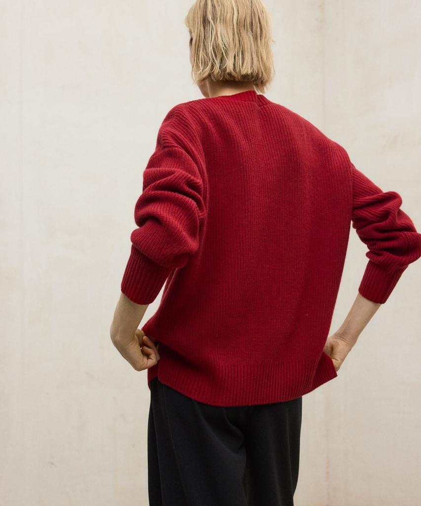 Ekoalpeu Women'S Red Azalea Sweater