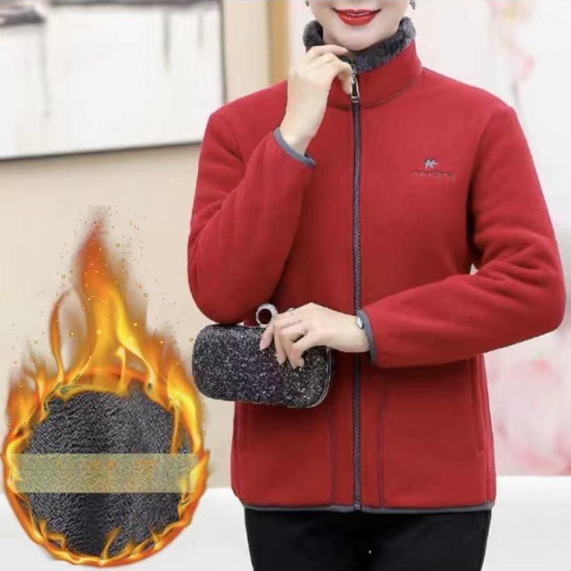Polar Fleece Jacket Women  Autumn Winter Thickened Fleece Polar Fleece Jacket
