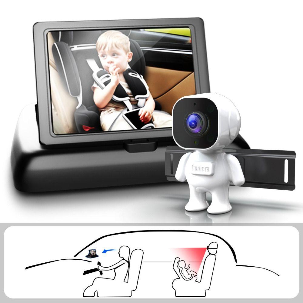 Suction Cup Mount Baby Car Monitor 4.3 Inch Screen Rear Facing Camera  Back Seat View