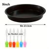 6/8/9/10inch Non-Stick Pizza Tray Round Carbon Steel Baking Tray with Pastry Brush Family Restaurant Pie Plate Oven Baking ZSY
