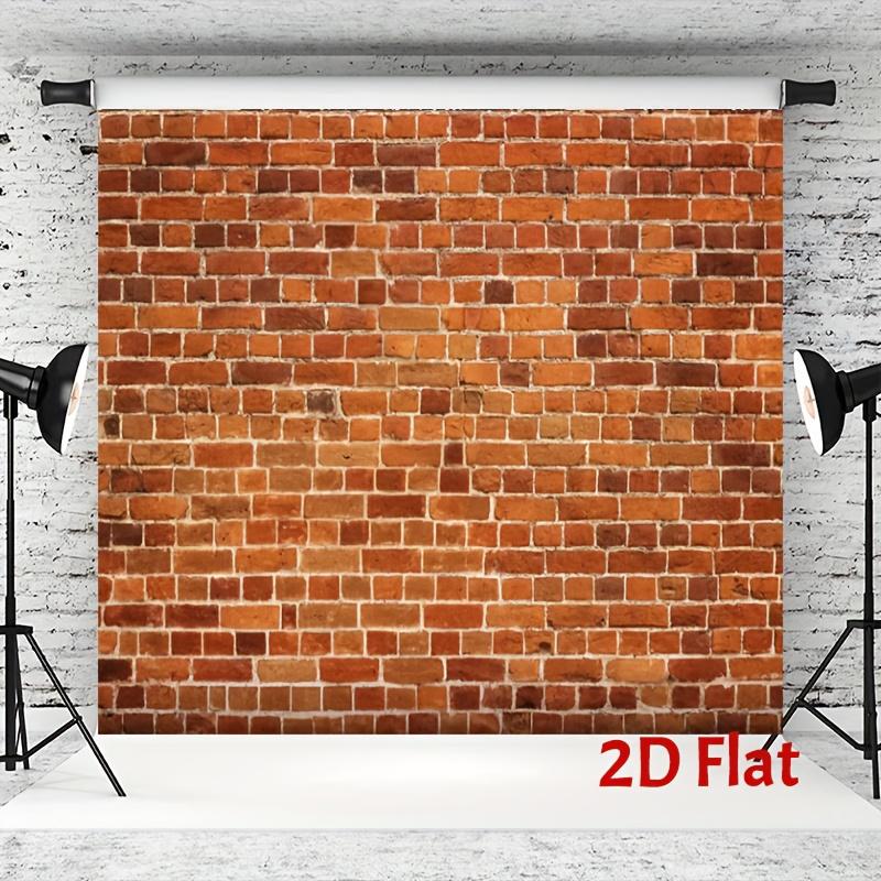 2D Flat Banner, 1 Brick Wall Background Photography Backdrop, Circus Decoration for Concert Performance