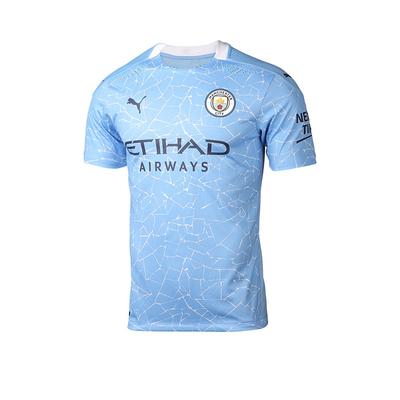 20-21 Szezon Manchester City Hazai Játékos Kiadás Póló Férfi Felsők Égkék 757057-01