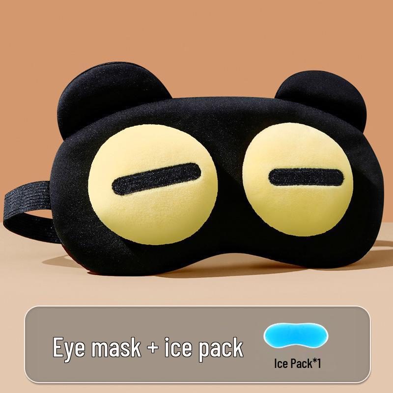 Adorable Sleep Blackout Eye Mask for Kids & Students: Gaming Protection, Ice/Hot Compress for Eye Fatigue Relief