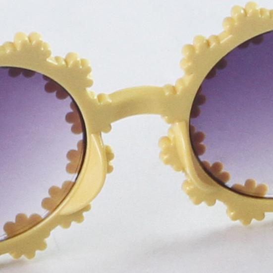 Blomst Hund Solbriller Kjæledyr Cosplay Runde Briller Sommer Strand Kjæledyr Tilbehør for Hunder Katter Fotorekvisitter Fest Kostyme