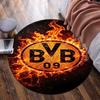 Borussia fcfc Round Rug for Livingroom,Bedroom, Palyroom, Chair Rug, Area rug, Circle Carpet, Large Size Fan Christmas gift
