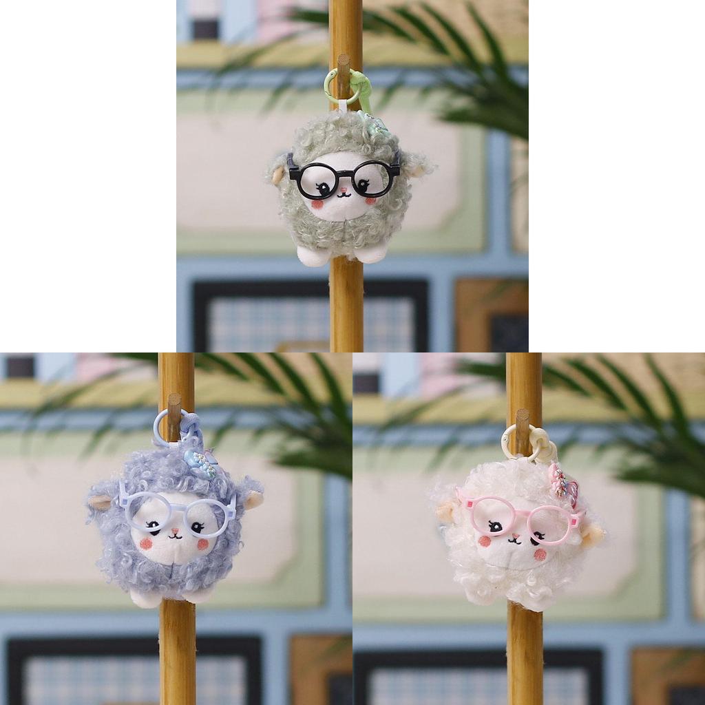 Cute Sheep Plush Keychain With Glasses For Kids And Adults
