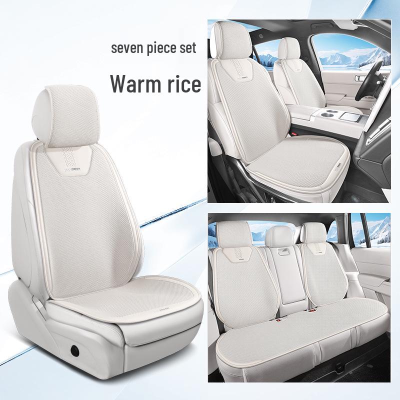 2026 New Ice Linen Car Seat Cushion Set: Breathable Ventilated Three-Piece or Seven-Piece for Spring/Summer