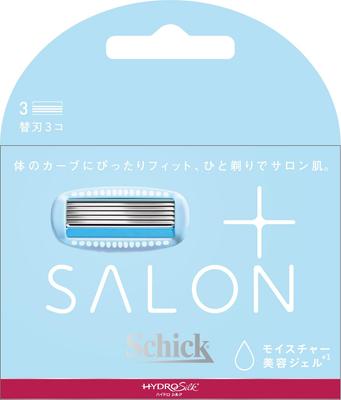 Schick Hydrosilk Salon Plus Ersatzklingen mit Hautschutz Rasiereinsatz Weiß 1 Stück (3 Stück) Damen