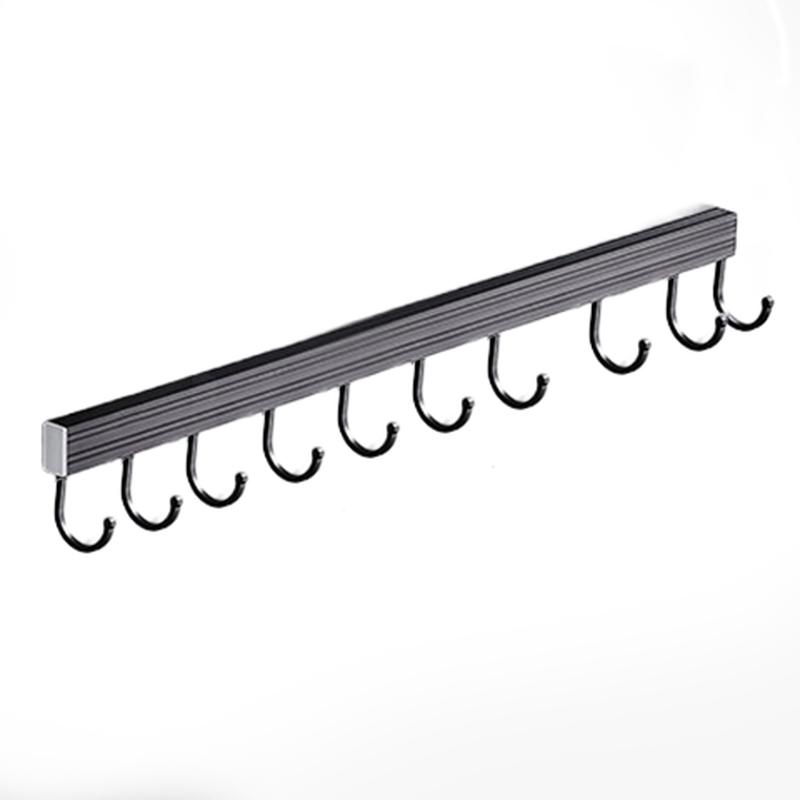 DANLE 10-Hook 50CM Kitchen Utensil Wall Rack