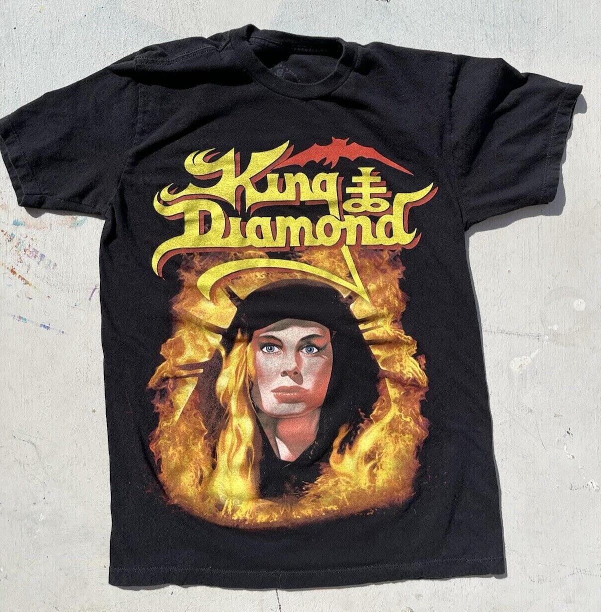 

Мужская футболка King Diamond Черная с надписью S Металл Рок Волосы 80-е Опера Готика S