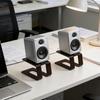Heavy Duty Metal Speaker Holder With Vibration Reducing Rubber Feet For Desktop Speakers