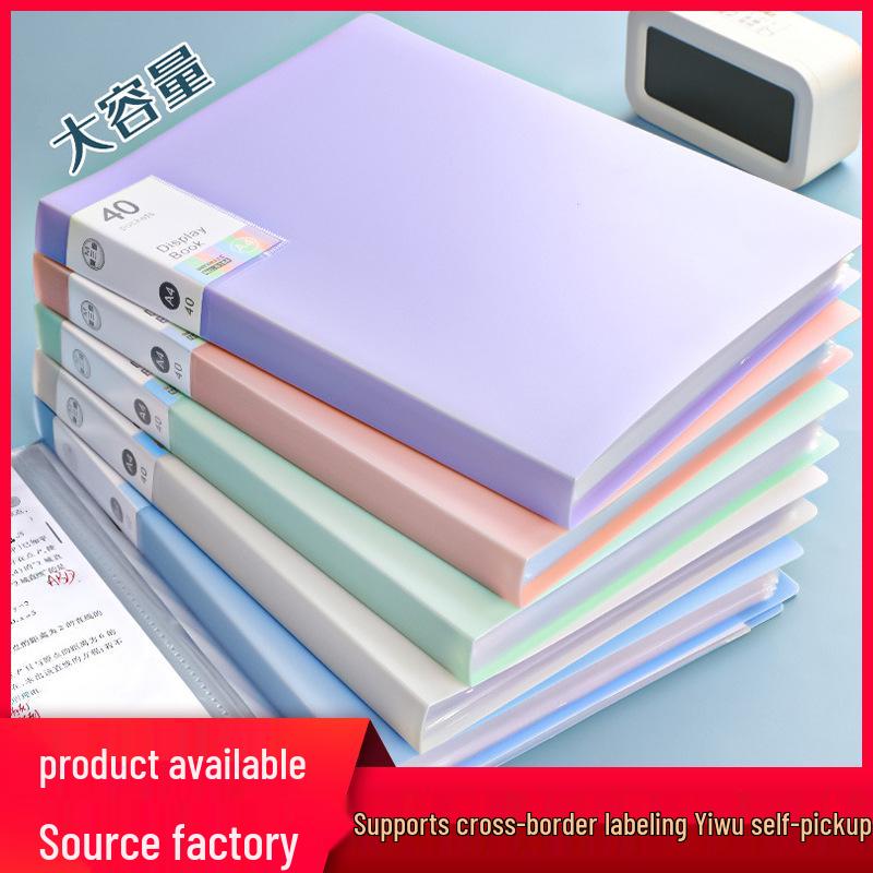 Transparent A4 Folder: Large Capacity Multifunctional Binder for Office and Student Use