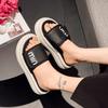 Thick-bottomed Shit-stepping Slippers Women's High-end 2025 New Summer Versatile Skirt Vacation Beach Sandals