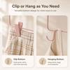2Pcs with Pant Clips Clothes Display Hanger 2 In1 Mini Garments Holder Clothes Storage Rack  Closet