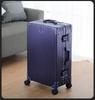 Aluminum-Magnesium Alloy Trolley Case with Universal Wheels, 24" Carry-On for Student Travel & Men's Business, with Combination Lock.