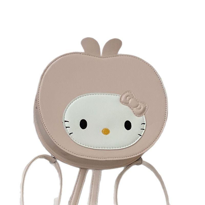 Cute cartoon red apple casual small backpack bag women 2025 new fashion backpack versatile shoulder messenger bag