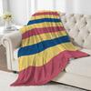 Striped Pattern Flannel Throw Blanket Soft Cozy Fleece for Home Office Sofa and Car All Season Fun Gift