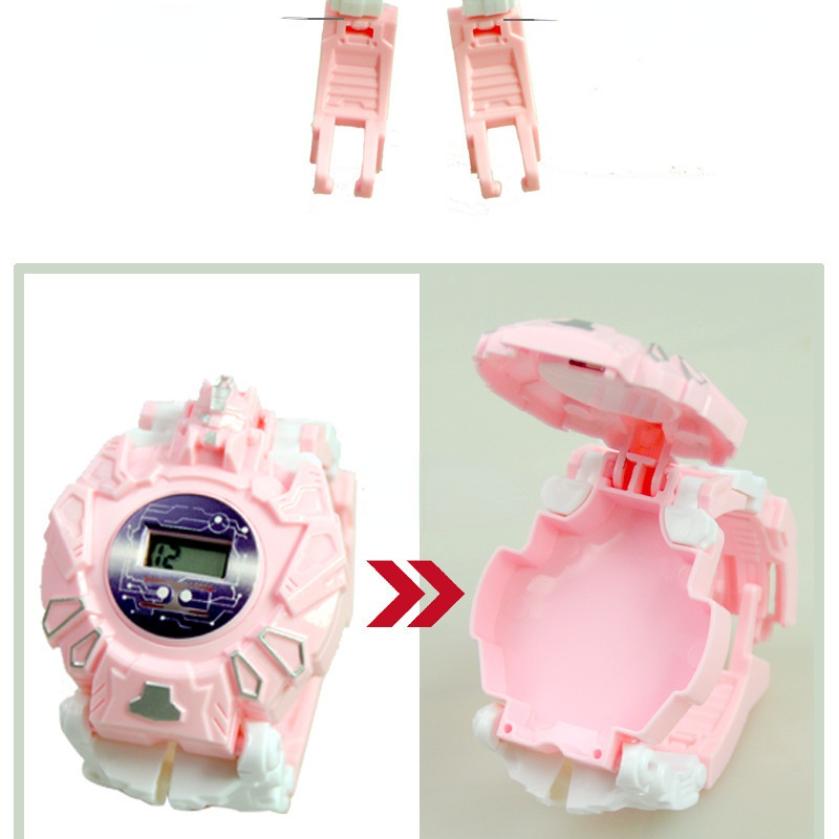 Children's Deformation Watch King Kong Robot Cartoon Elementary School Pupils Diy Toy Boy Girl Electronic Watch Gift