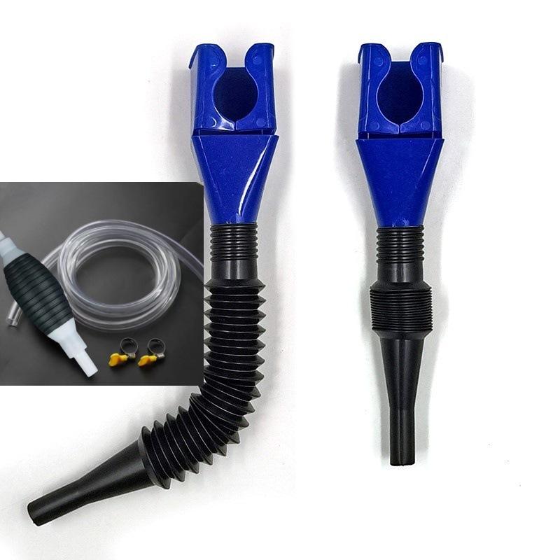 1Set Plastic Car Motorcycle Refueling Engine Oil Funnel Filter Conveying Tool Oil Change Funnel Accessories